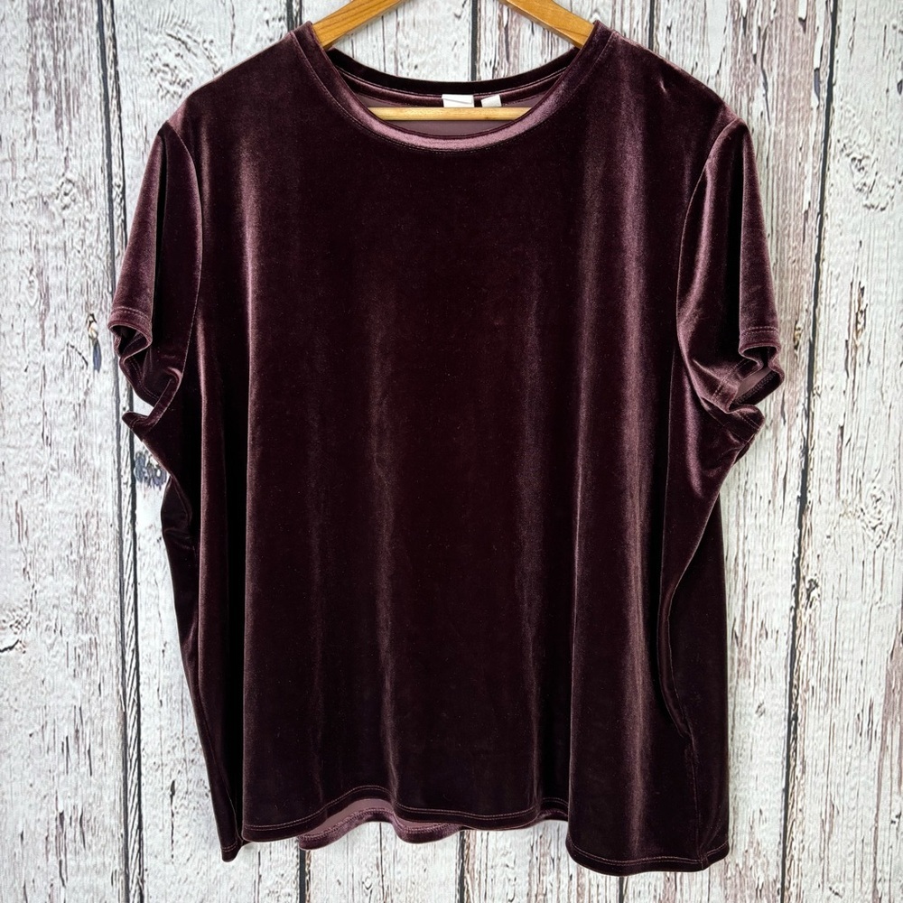 GAP Velvet Tee Women’s XXL Short‎ Sleeve Shirt “Vampire Red” Pullover Blouse Top
